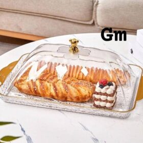 Panier de Présentation avec Couvercle – Présentoir à Pain, Fruits et Gâteaux – Transparent – Multi-Usages – Image 2