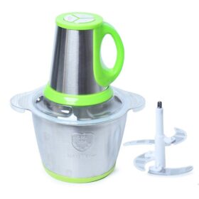 Hachoir Électrique 2L – Viande & Oignons – Acier Inoxydable – Inox Vert – Image 1
