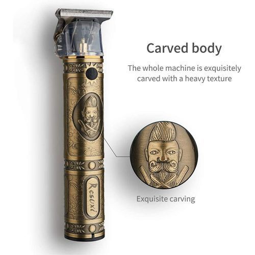 Tondeuse Professionnelle Vintage T9 – Sans Fil – Barbe & Cheveux – Rechargeable – 4 Sabots – Bronze Tondeuse Professionnelle Vintage T9 – Sans Fil – Barbe & Cheveux – Rechargeable – 4 Sabots – Bronze