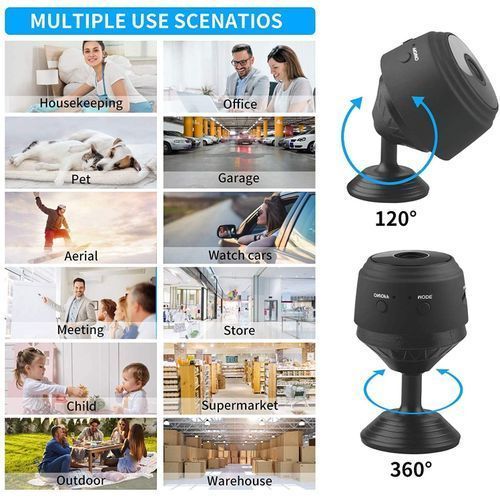 Mini Caméra Cachée WiFi HD 1080P – Vision Nocturne, Détection de Mouvement, Batterie Intégrée Mini Caméra Cachée WiFi HD 1080P – Vision Nocturne, Détection de Mouvement, Batterie Intégrée