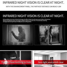 Lampe Caméra de Surveillance V380 – 1080P HD – Wifi – Vision 360° – Contrôle à Distance – Image 3