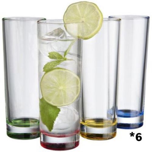 Set de 6 Verres Long Drink Lux – 275 ml – Verre Transparent Élégant & Résistant