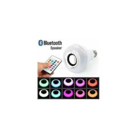 Ampoule LED RVB Bluetooth avec Haut-Parleur – Télécommande – Compatible iPhone/Android/PC – Douille E27 – Blanc – Image 2