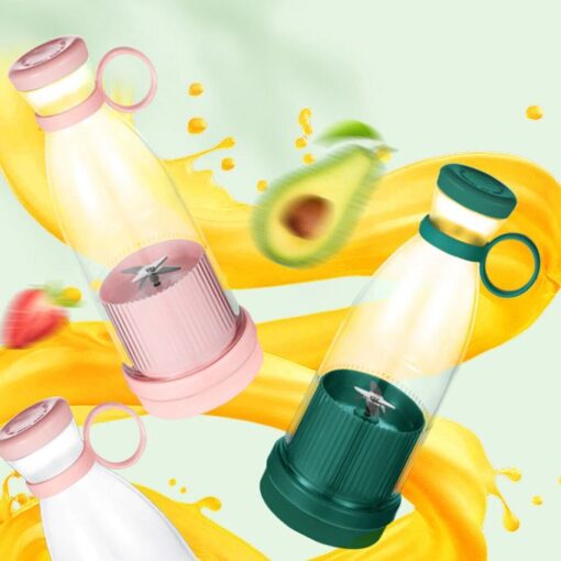 Mini Mixeur Portable 350ML – Presse-Fruits Électrique Rechargeable – Smoothies & Jus Frais – USB – 3 Couleurs