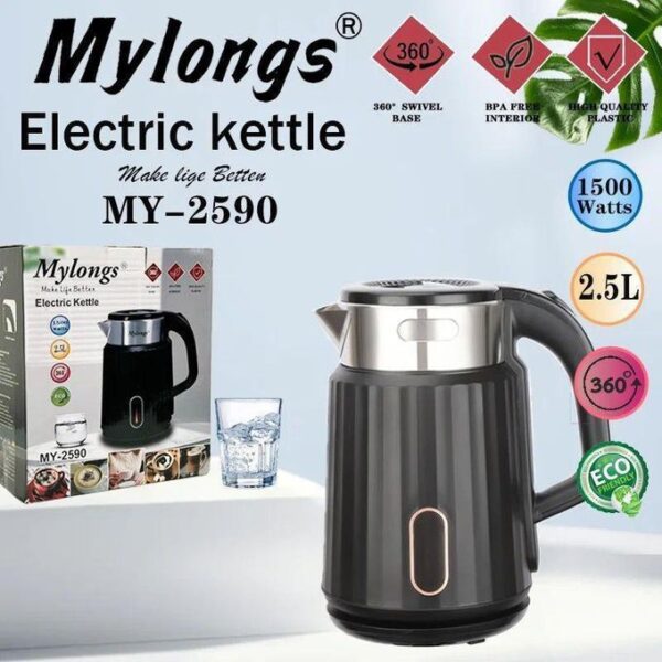 Bouilloire Électrique 2,5L Inox – Chauffe-Eau Rapide et Économique – Style Élégant & Arrêt Automatique Bouilloire Électrique 2,5L Inox – Chauffe-Eau Rapide et Économique – Style Élégant & Arrêt Automatique