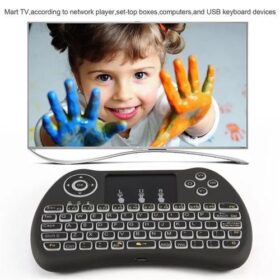 Mini Clavier Sans Fil Rétroéclairé 2.4GHz avec Pavé Tactile – Compatible PC, Smart TV, Android, TV Box – Noir – Image 5