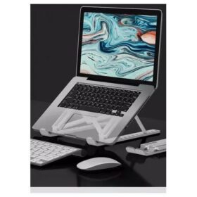 Support Ergonomique pour Ordinateur Blanc – Ajustable, Compact et Confortable – Image 2