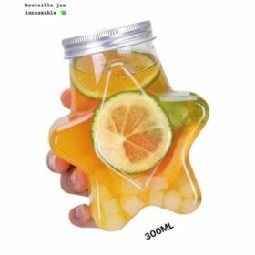 Lot de 12 Bouteilles de Jus 300 ml – Forme Étoile – Pour Cérémonies, Mariages, Anniversaires & Événements