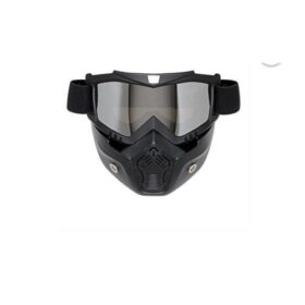 Masque Moto Ultra Phantom – Respirant avec Lunettes Amovibles – Noir – Image 3