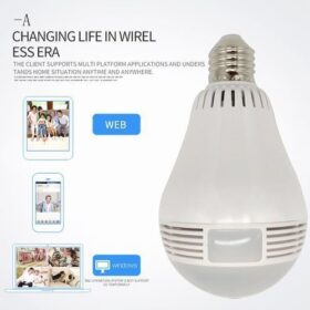 Lampe Caméra de Surveillance V380 – 1080P HD – Wifi – Vision 360° – Contrôle à Distance – Image 2