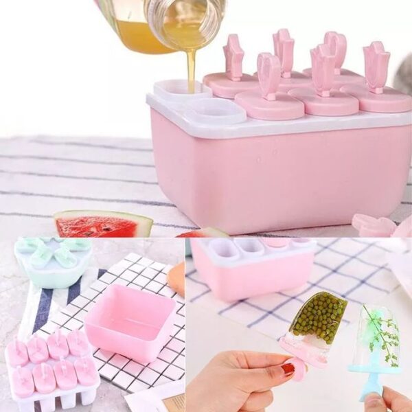 Moules à Crème Glacée en Silicone - 8 Cavités – Rose – Réutilisables & Antiadhésifs – Idéal Été et Bricolage Culinaire Moules à Crème Glacée en Silicone - 8 Cavités – Rose – Réutilisables & Antiadhésifs – Idéal Été et Bricolage Culinaire