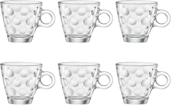 Lot de 6 Verres Café Touba – Design Traditionnel – Coloris Blanc Lot de 6 Verres Café Touba – Design Traditionnel – Coloris Blanc