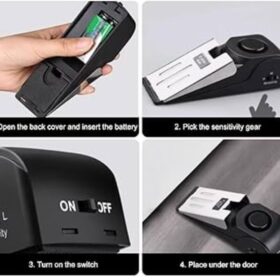 Alarme de Porte Sans Fil – Sécurité Maison & Hôtel, Portable, Antieffraction – Image 2