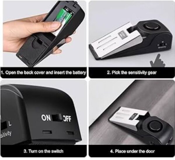 Alarme de Porte Sans Fil – Sécurité Maison & Hôtel, Portable, Antieffraction Alarme de Porte Sans Fil – Sécurité Maison & Hôtel, Portable, Antieffraction