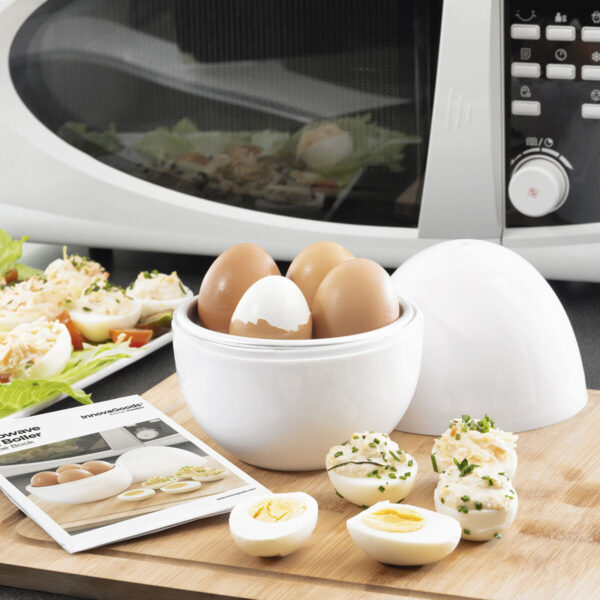 Cuiseur à Oeufs pour Micro-ondes avec Livre de Recettes Boilegg InnovaGoods Cuiseur à Oeufs pour Micro-ondes avec Livre de Recettes Boilegg InnovaGoods