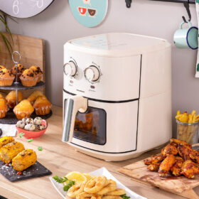 Friteuse à Air Vynner Pro 6500 Crème 1700 W 6,5 L Acier inoxydable