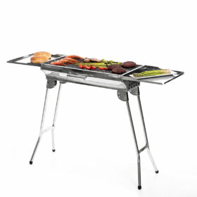 Barbecue au Charbon de Bois Pliable en Acier Inoxydable inoxydable (Reconditionné A) – Image 18
