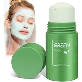Masque à l'argile purifiant au thé vert Bâton Contrôle de l'huile Anti-acné Aubergine - Vert