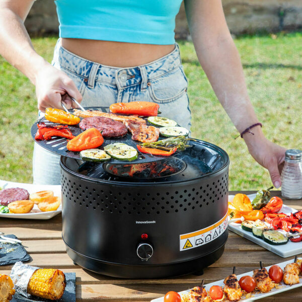 Barbecue Charbon de Bois sans Fumée Portable InnovaGoods Fer (Reconditionné A) Barbecue Charbon de Bois sans Fumée Portable InnovaGoods Fer (Reconditionné A)