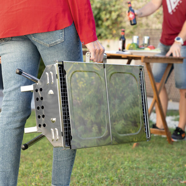 Barbecue au Charbon de Bois Pliable en Acier Inoxydable inoxydable (Reconditionné A) Barbecue au Charbon de Bois Pliable en Acier Inoxydable inoxydable (Reconditionné A)