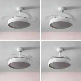 Ventilateur de Plafond avec Lumière LED et 4 Pales Rétractables InnovaGoods Bois 72 W Ø49-104 cm (Reconditionné B) – Image 8