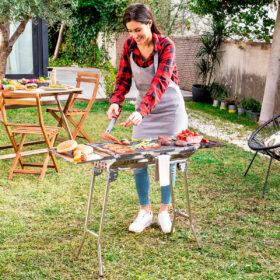Barbecue au Charbon de Bois Pliable en Acier Inoxydable inoxydable (Reconditionné A) – Image 24