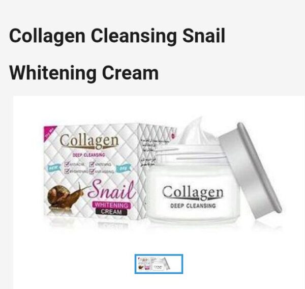 Crème Visage au Collagène 80g – Lot de 2 | Éclaircissante, Hydratante, Anti-Âge & Anti-Acné