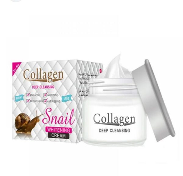 Crème Visage au Collagène 80g – Lot de 2 | Éclaircissante, Hydratante, Anti-Âge & Anti-Acné