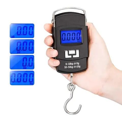 Balance Électronique Portable 50kg – Pèse-Bagage, Pêche et Usage Domestique