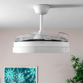 Ventilateur de Plafond avec Lumière LED et 4 Pales Rétractables InnovaGoods Bois 72 W Ø49-104 cm (Reconditionné B) – Image 5