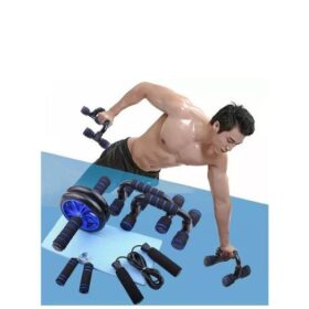 Kit Fitness 3 en 1 – Roue Abdominale, Poignées Push-Up et Corde à Sauter – Entraînement Complet à Domicile – Image 2