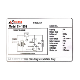 Congélateur horizontal Astech CH-195S- 138L – Image 3