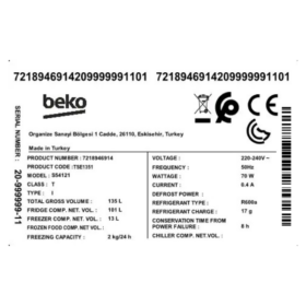 Réfrigérateur Bar Beko TSE1351 - 132L – Image 4
