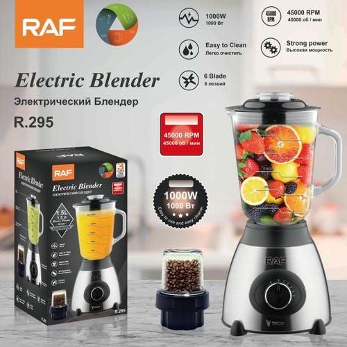 RAF Mixeur Blender Multifonction 1000W – Fruits, Légumes & Épices – Acier Inoxydable, 1.5L RAF Mixeur Blender Multifonction 1000W – Fruits, Légumes & Épices – Acier Inoxydable, 1.5L