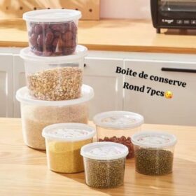 Ensemble de 7 Boîtes de Conservation Alimentaire – Forme rond