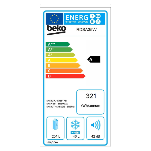 Réfrigérateur Beko RDSA35W - 250L Réfrigérateur Beko RDSA35W - 250L