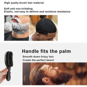 Brosse à Cheveux Wave – Poils de Sanglier, Dureté Moyenne, Manche en Bois – Image 2
