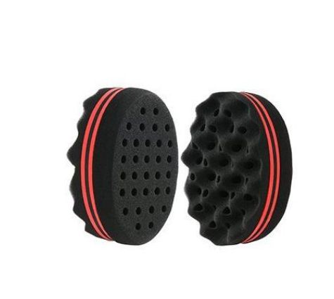 Éponge Boucle Cheveux Afro – Brosse Twist Double Face pour Boucles et Twists Définis