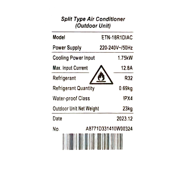 Split ELACTRON ETN-18R1DIAC-18000BTU (Inverter) Split ELACTRON ETN-18R1DIAC-18000BTU (Inverter)