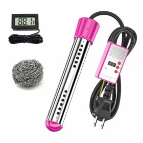 Chauffe-eau électrique portable 3000 W – Chauffage rapide avec thermomètre LCD – Sécurité inox