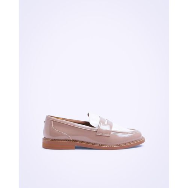 Mocassins Femme Bicolores Beige & Blanc | Style Preppy-Chic - Taille EU 39 Mocassins Femme Bicolores Beige & Blanc | Style Preppy-Chic - Taille EU 39