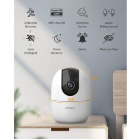 Caméra WiFi Imou Ranger 2 – 2MP Full HD, 360°, Suivi Intelligent, Vision Nocturne – Image 4