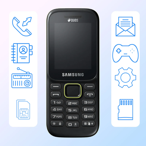 Samsung SM-B310E Dual SIM | Téléphone Basique avec MP3, FM & Photo Flash Samsung SM-B310E Dual SIM | Téléphone Basique avec MP3, FM & Photo Flash