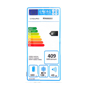 Réfrigérateur Combiné Congélation Bas ENDURO-RCN595DSX-595L 3T Nofrost A++ – Image 6
