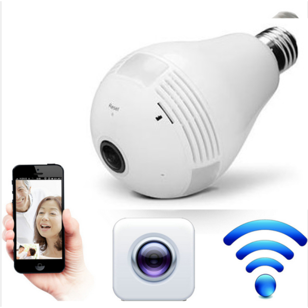Caméra Ampoule FOSVISION RS-CCTV380 / VR-V13-B – WiFi, Vue Panoramique & Vision Nocturne Caméra Ampoule FOSVISION RS-CCTV380 / VR-V13-B – WiFi, Vue Panoramique & Vision Nocturne