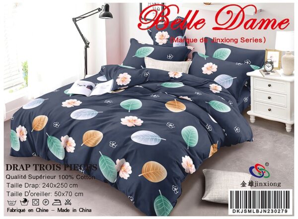 Draps 100% Coton 3 Pièces Draps 100% Coton 3 Pièces
