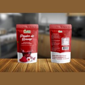 Poudre de Bissap Rouge 500g – Fleurs d’Hibiscus Séchées, Saveur Acidulée & Bienfaits Naturels – Image 2
