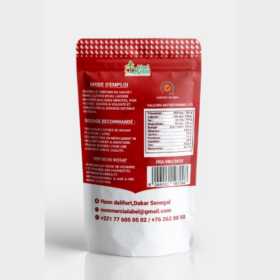 Poudre de Bissap Rouge 500g – Fleurs d’Hibiscus Séchées, Saveur Acidulée & Bienfaits Naturels – Image 3