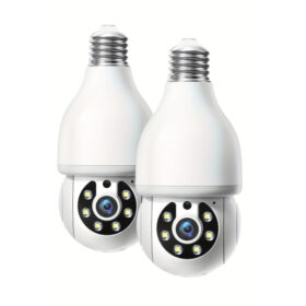 Caméra Ampoule RSCAR RS-CCTV381 – 2MP, Wi-Fi, Vision Nocturne, Vue 360°, Audio & Détection de Mouvement