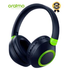 Casque Bluetooth Oraimo Boom Pop 2S – Noir et Vert – Son Puissant & Autonomie Longue